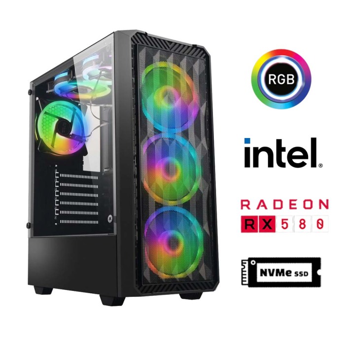 Xaser GX10 i5 4570 16GB Ram 512GB M.2 NVMe SSD 8GB RX580 Oyuncu Tavsiye Sistem - 1
