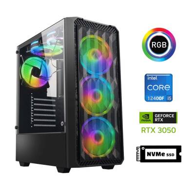 Xaser GX105 i5 12400F 16GB Ram 512GB M.2 NVMe SSD 6GB RTX3050 Oyun Hazır Sistem - 1