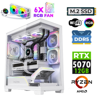 Xaser JETT X220 Ryzen 7 7800X3D 16GB DDR5 Ram 1TB M.2 NVMe SSD 12GB RTX5070 Sıvı Soğutmalı Oyuncu Bilgisayarı - Xaser