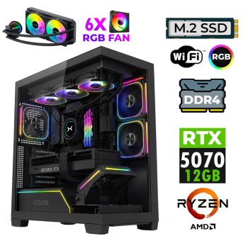 Xaser JETT X30 Ryzen 7 5700X 32GB Ram 1TB M.2 NVMe SSD 12GB RTX5070 Sıvı Soğutmalı Oyuncu Bilgisayarı - Xaser