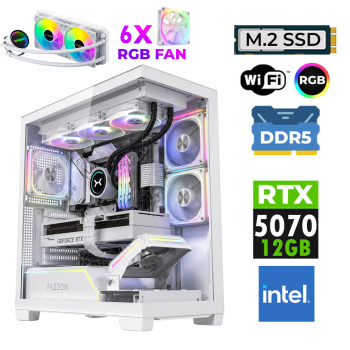 Xaser JETT X300 Intel i9 14900KF 16GB DDR5 Ram 1TB M.2 NVMe SSD 12GB RTX5070 Sıvı Soğutmalı Oyuncu Bilgisayarı - Xaser