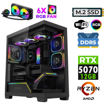 Xaser JETT X350 Ryzen 7 9800X3D 32GB DDR5 Ram 1TB M.2 NVMe SSD 12GB RTX5070 Sıvı Soğutmalı Oyuncu Bilgisayarı - Xaser
