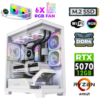 Xaser JETT X40 Ryzen 7 5700X 32GB Ram 1TB M.2 NVMe SSD 12GB RTX5070 Sıvı Soğutmalı Oyuncu Bilgisayarı - Xaser