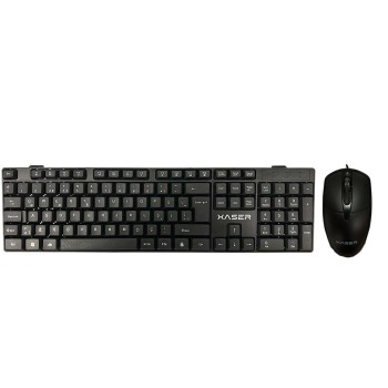 XASER KM-881 Siyah USB Combo Q Standart Klavye + Mouse Set - Xaser