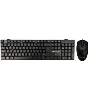 XASER KM-881 Siyah USB Combo Q Standart Klavye + Mouse Set - Xaser
