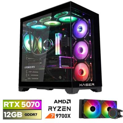 Xaser Lexus x290 Ryzen 7 9700X 32GB DDR5 Ram 1TB M.2 NVMe SSD 12GB RTX5070 Sıvı Soğutmalı Oyuncu Bilgisayarı - 1