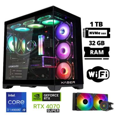 Xaser Lexus x30 i9 14900KF 32GB DDR5 Ram 1TB M.2 NVMe SSD 12GB RTX4070 SUPER Masaüstü Oyuncu Bilgisayarı - 1