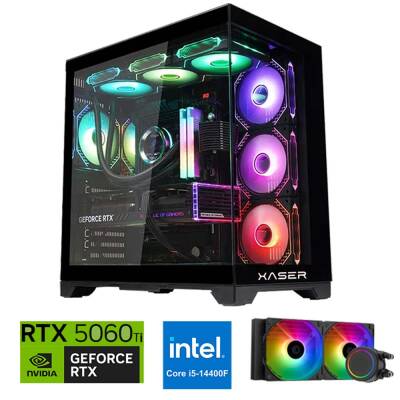 Xaser Lexus x300 i5 14400F 16GB DDR5 Ram 1TB M.2 NVMe SSD 8GB RTX5060 Ti Sıvı Soğutmalı Oyuncu Bilgisayar - 1