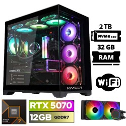 Xaser Lexus x70 Ryzen 7 7700 32GB DDR5 Ram 2TB M.2 NVMe SSD 12GB RTX5070 Sıvı Soğutmalı Oyuncu Tavsiye Sistem - Xaser