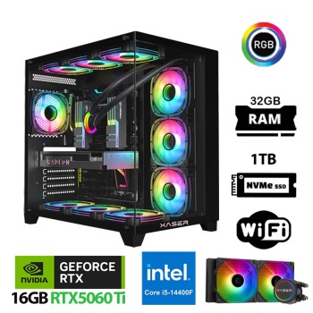 Xaser Lexus x710 i5 14400F 32GB DDR5 Ram 1TB M.2 NVMe SSD 16GB RTX5060 Ti Sıvı Soğutmalı Oyuncu Tavsiye Sistem - Xaser