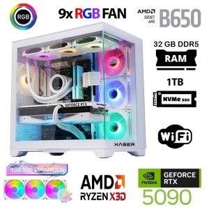 Xaser Lexus x840 Ryzen 7 7800X3D 32GB DDR5 Ram 1TB M.2 NVMe SSD 32GB RTX5090 Oyuncu Tavsiye Sistem - Xaser