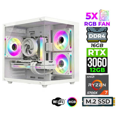 Xaser Mage x100 Ryzen 7 5700x 16GB Ram 512GB M.2 NVMe SSD 12GB RTX3060 Oyuncu Tavsiye Sistem - 1