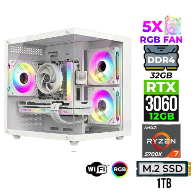 Xaser Mage x120 Ryzen 7 5700x 32GB Ram 1TB M.2 NVMe SSD 12GB RTX3060 Oyuncu Tavsiye Sistem - 1