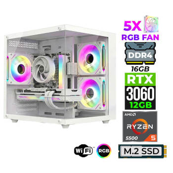 Xaser Mage x20 Ryzen 5 5500 16GB Ram 512GB M.2 NVMe SSD 12GB RTX3060 Oyuncu Tavsiye Sistem - Xaser