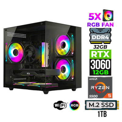 Xaser Mage x30 Ryzen 5 5500 32GB Ram 1TB M.2 NVMe SSD 12GB RTX3060 Oyuncu Tavsiye Sistem - 1