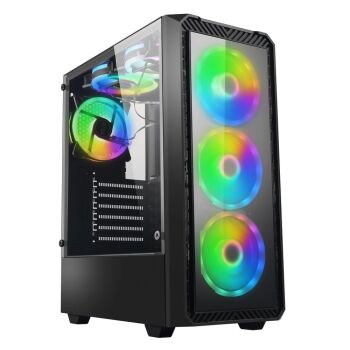 XASER MG8020-M2 4x RGB Fan USB 3.0 Powersız ATX Gaming Oyuncu Kasası - Xaser