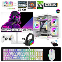 Xaser Moon Cube X10 Ryzen 7 5700X 32GB Ram 1TB M.2 NVMe SSD 8GB RTX5060 Sıvı Soğutmalı 24,5