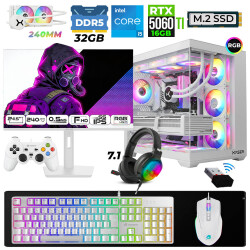 Xaser Moon X100 i5 14600K 32GB DDR5 Ram 1TB M.2 NVMe SSD 16GB RTX5060Ti Sıvı Soğutmalı 24,5