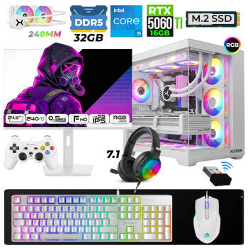 Xaser Moon X100 i5 14600K 32GB DDR5 Ram 1TB M.2 NVMe SSD 16GB RTX5060Ti Sıvı Soğutmalı 24,5