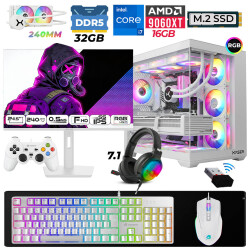 Xaser Moon X160 i7 14700F 32GB DDR5 Ram 1TB M.2 NVMe SSD 16GB RX9060 XT Sıvı Soğutmalı 24,5