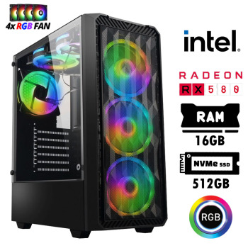 Xaser Nano X20 i3 13100F 16GB Ram 512GB M.2 Nvme SSD 8GB RX580 Oyuncu Hazır Tavsiye Sistem - Xaser