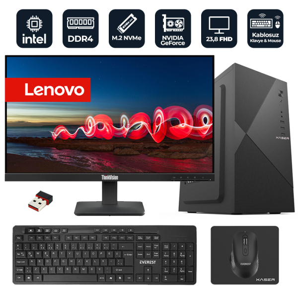 XASER OfficePro L21 Intel Core i5-12400F 16GB RAM 256GB M.2 NVMe SSD 2GB GT610 23.8