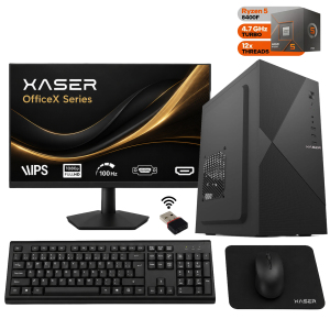 Xaser OfficeX140 Ryzen 5 8400F 16GB DDR5 Ram 512GB M.2 SSD GT610 Ekran Kartı 23,8