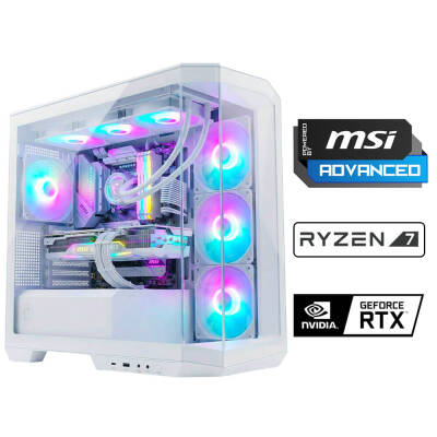 Xaser Pano X100 Ryzen 7 7800X3D 32GB DDR5 Ram 1TB M.2 NVMe SSD 16GB RTX5060 Ti Sıvı Soğutmalı Msi Oyuncu OEM Paket - 1