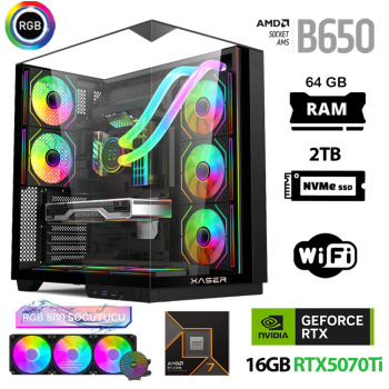 Xaser Queen X8 Ryzen 7 9800X3D 64GB Ram 2TB M.2 NVMe SSD 16GB RTX5070Ti Sıvı Soğutmalı Oyuncu Tavsiye Sistem - Xaser