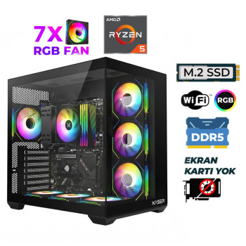 Xaser Raze X10 Ryzen 5 7600 16GB DDR5 Ram 512GB M.2 NVMe SSD Hazır Tavsiye Sistem - Xaser