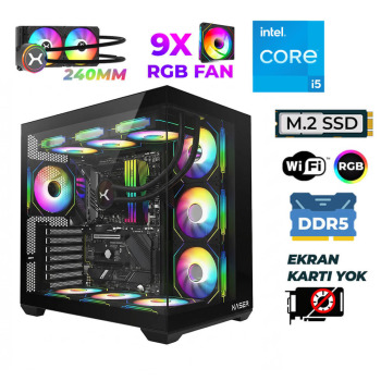 Xaser Raze X170 Intel i5 14600K 16GB DDR5 Ram 512GB M.2 NVMe SSD Sıvı Soğutmalı Hazır Tavsiye Sistem - Xaser