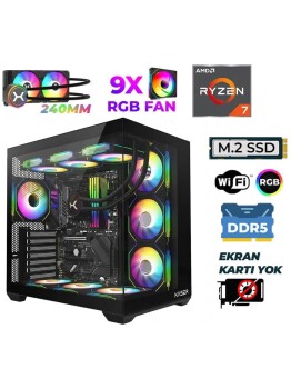 Xaser Raze X210 Ryzen 7 9800X3D 16GB DDR5 Ram 512GB M.2 NVMe SSD Sıvı Soğutmalı Hazır Tavsiye Sistem - Xaser