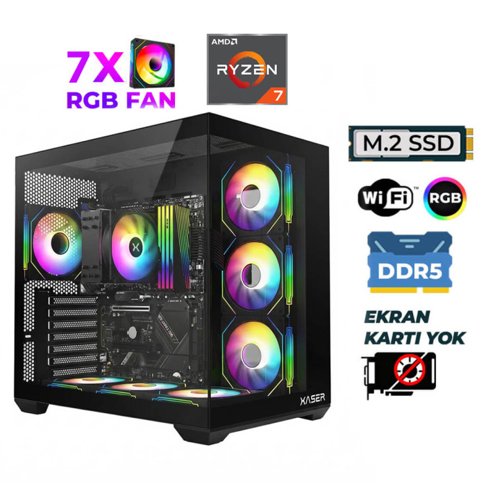 Xaser Raze X40 Ryzen 7 7700 32GB DDR5 Ram 1TB M.2 NVMe SSD Hazır Tavsiye Sistem - 1