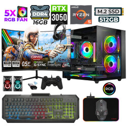 Xaser River X10 Ryzen 5 5500 16GB Ram 512GB M.2 NVMe SSD 6GB RTX3050 23.8