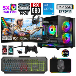 Xaser River X70 i5 10400F 16GB Ram 512GB M.2 NVMe SSD 8GB RX580 23.8