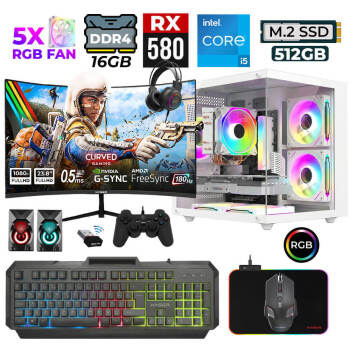 Xaser River X80 i5 10400F 16GB Ram 512GB M.2 NVMe SSD 8GB RX580 23.8