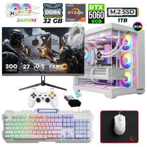 Xaser Rogue X60 Ryzen 7 5700X 32GB Ram 1TB M.2 NVMe SSD 8GB RTX5060 Sıvı Soğutmalı 27