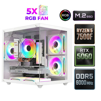 Xaser Sage X60 Ryzen 5 7500F DDR5 16GB Ram 512GB M.2 Nvme SSD 8GB RTX5060 Oyuncu Tavsiye Sistem - 1