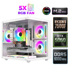 Xaser Sage X80 Ryzen 5 7500F DDR5 32GB Ram 1TB M.2 Nvme SSD 8GB RTX5060 Oyuncu Tavsiye Sistem - Xaser