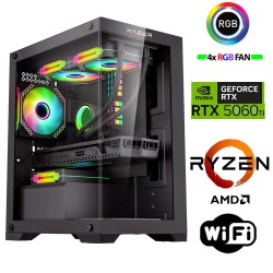 Xaser SovaX20 Ryzen 5 5600 32GB Ram 1TB M.2 NVMe SSD 16GB RTX5060Ti Masaüstü Oyuncu Bilgisayarı - Xaser