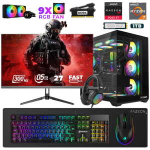 Xaser Star X130 Ryzen 7 5700X 16GB Ram 1TB M.2 NVMe SSD 16GB RX9060XT 27
