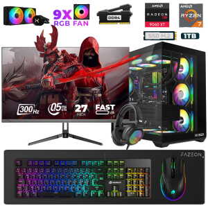 Xaser Star X150 Ryzen 7 5700X 32GB Ram 1TB M.2 NVMe SSD 16GB RX9060XT 27