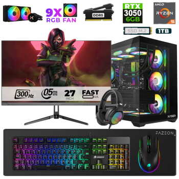 Xaser Star X190 Ryzen 5 7500F 32GB Ram 1TB M.2 NVMe SSD 6GB RTX3050 27