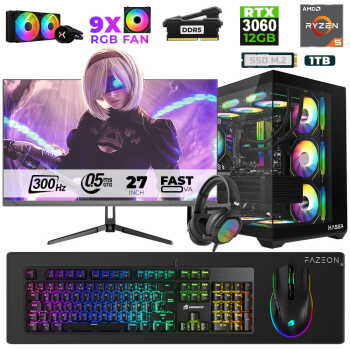 Xaser Star X230 Ryzen 5 7500F 32GB Ram 1TB M.2 NVMe SSD 12GB RTX3060 27