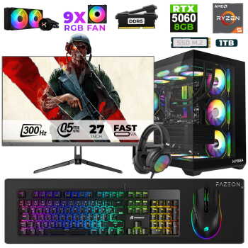 Xaser Star X250 Ryzen 5 7500F 16GB Ram 1TB M.2 NVMe SSD 8GB RTX5060 27