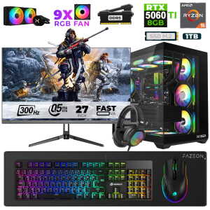 Xaser Star X290 Ryzen 5 7500F 16GB Ram 1TB M.2 NVMe SSD 8GB RTX5060Ti 27