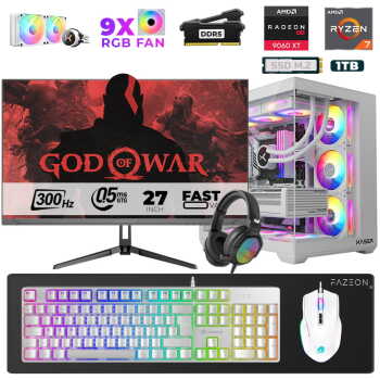 Xaser Star X580 Ryzen 7 7800X3D 16GB Ram 1TB M.2 NVMe SSD 16GB RX9060XT 27