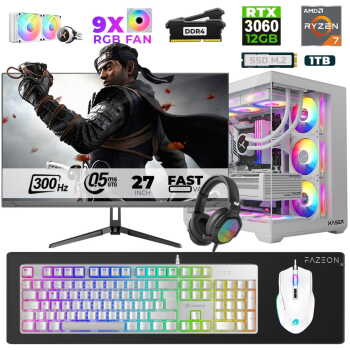Xaser Star X60 Ryzen 7 5700X 16GB Ram 1TB M.2 NVMe SSD 12GB RTX3060 27