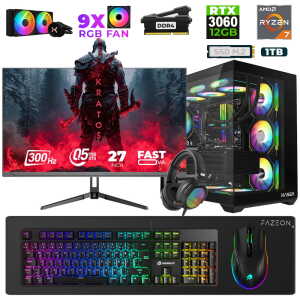 Xaser Star X70 Ryzen 7 5700X 32GB Ram 1TB M.2 NVMe SSD 12GB RTX3060 27