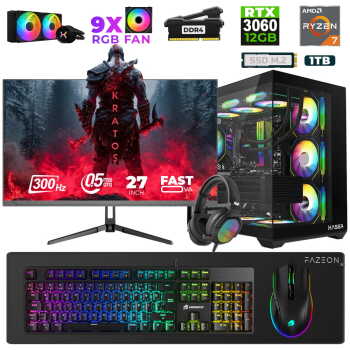 Xaser Star X70 Ryzen 7 5700X 32GB Ram 1TB M.2 NVMe SSD 12GB RTX3060 27